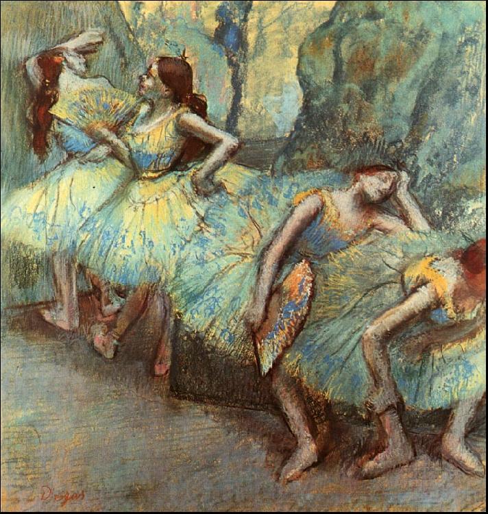 Edgar Degas Ballet Dancers in the Wings France oil painting art